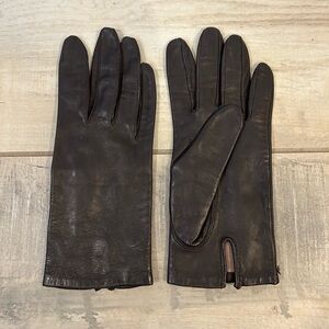 Black Leather Gloves